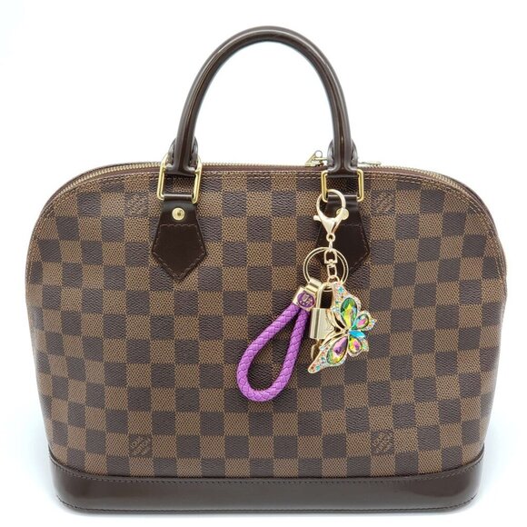 100% Auth Louis Vuitton Lock & Key with unbranded Bagcharm, Keycharm, Keychain - Picture 1 of 6
